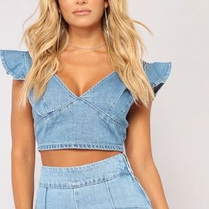 Fashion nova denim top